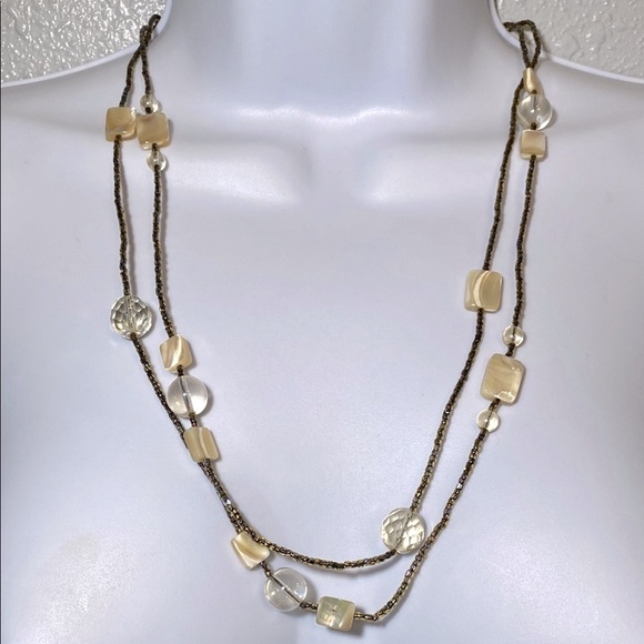 RACHEL Rachel Roy Gold and Brown Layered Necklace - Picture 5 of 5